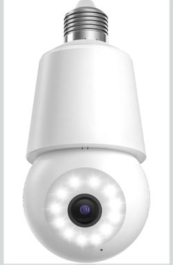 Light Bulb Security Camera,360° Security Cameras Wireless Outdoor Indoor Full Color Day and Night, 2.4GHz,Motion Detection, Audible Alarm, Easy Instal