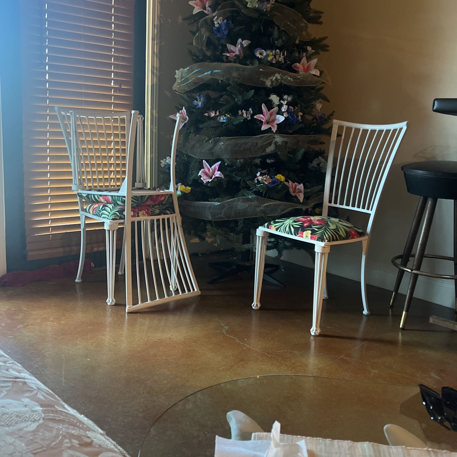 Floral Metal chairs