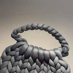 100% Cotton Nordic Style Knit Handbag