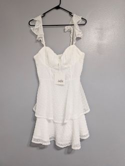 Selfie Leslie Fashion White Mini Dress with Tags