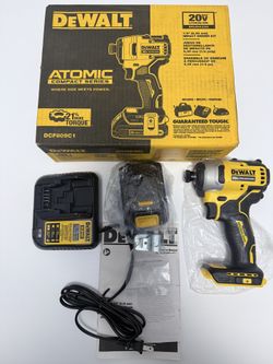 DeWALT ATOMIC 20V Max Lithium-Ion Brushless Cordless Compact 1/4 in. Impact Driver Kit with 2.0Ah Battery, Charger and Bag