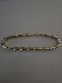 10k yellow gold bracelet bullet link