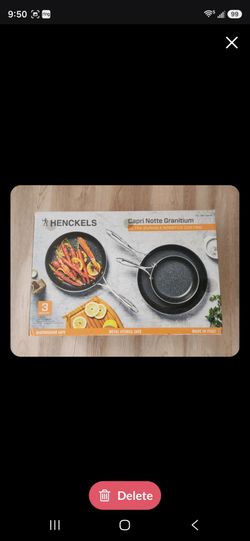 Henckles 3 Piece Pan Set New