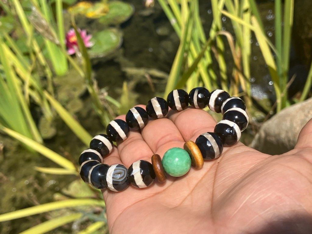 Jade And Agate Bracelet