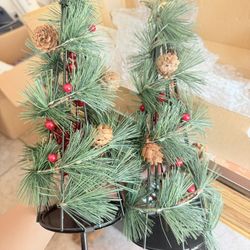 2-Pack Shengyan Lighting LED Solar Outdoor Lights, Path Lights, Metal Tree Garden Tree Lawn Decorations