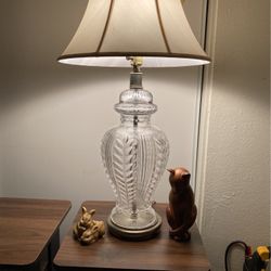 Antique Crystal Table Lamp 