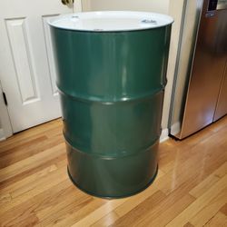 Metal Barrels 55 Gallons, Not Galvanized Inside, Perfect for traditional burn barrel, smoker, solo stove knock off.  