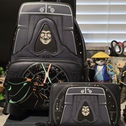 Star Wars Loungefly Emperor Palpatine Backpack With Wallet