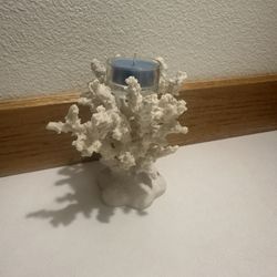 Beach Coral Bathroom Decoration With Tea Light Candle Holder