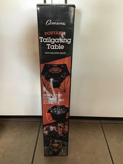 CAMPING OR TAILGATING TABLE WITH COOLER. NEW!
