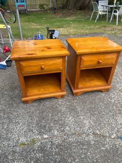 Nice 2 wood nightstand with 1 drawer
