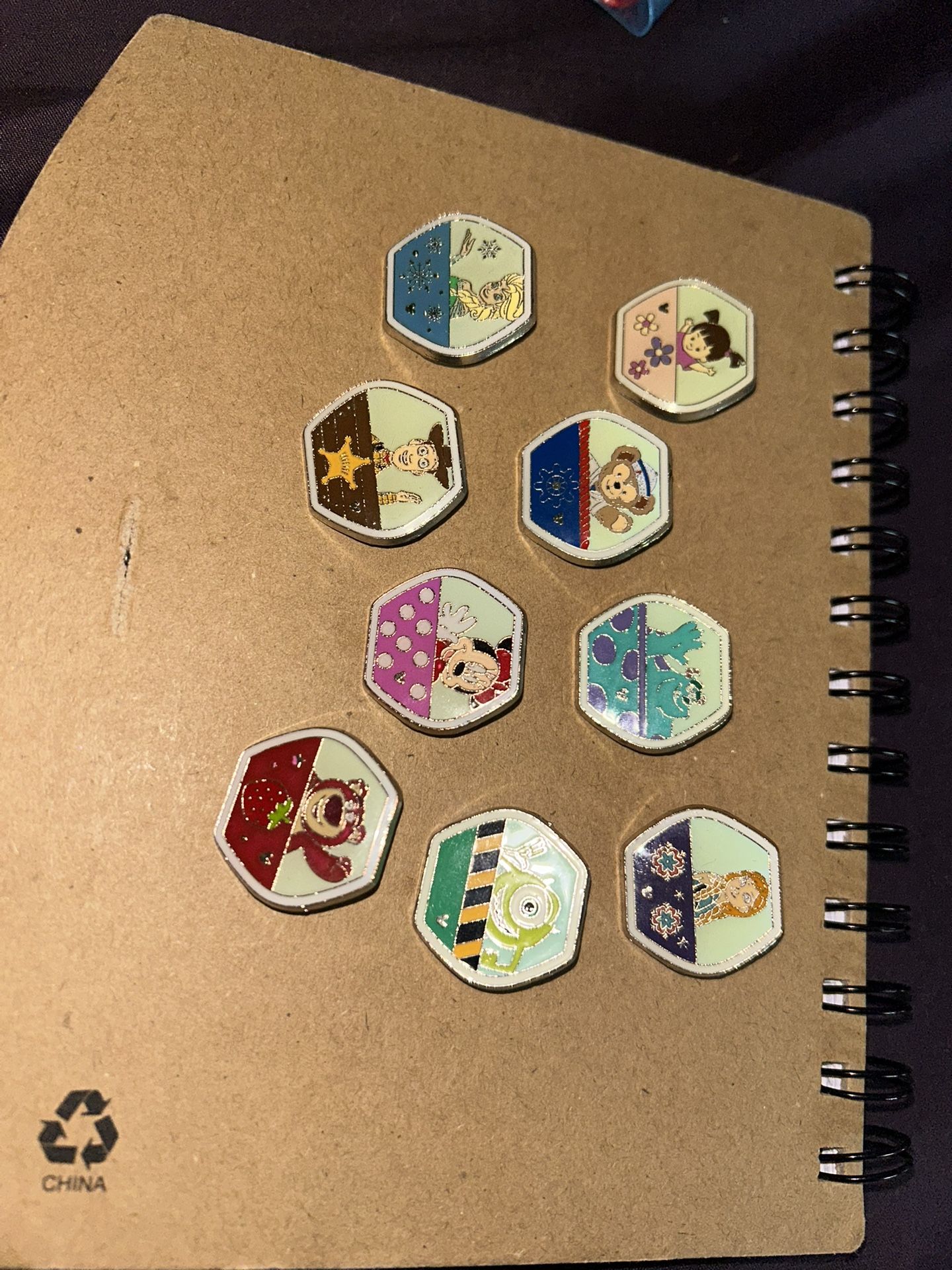 Disney Hong Kong Magical Ferris Wheel Hidden Mickey Pin Set 9 Out Of 12. Pixar.