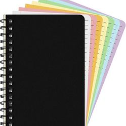 Spiral Notebook, Colored Lined College Ruled Paper, 105 Sheets/210 Pages, 6" x 8.5"