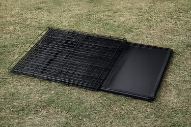 🐾 48” Amazon Basics Folding Dog Crate with Tray