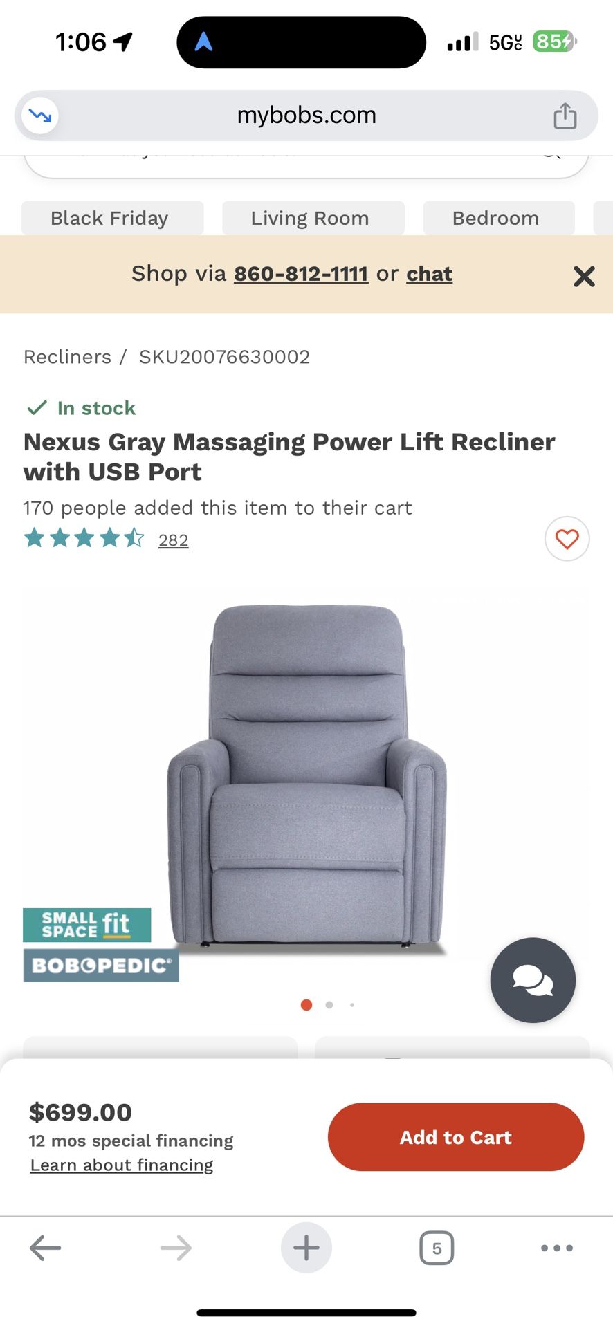 Massage/Heating Powerlift Recliner