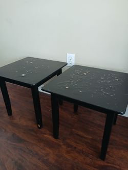 ✨️2 Black wooden side tables✨️