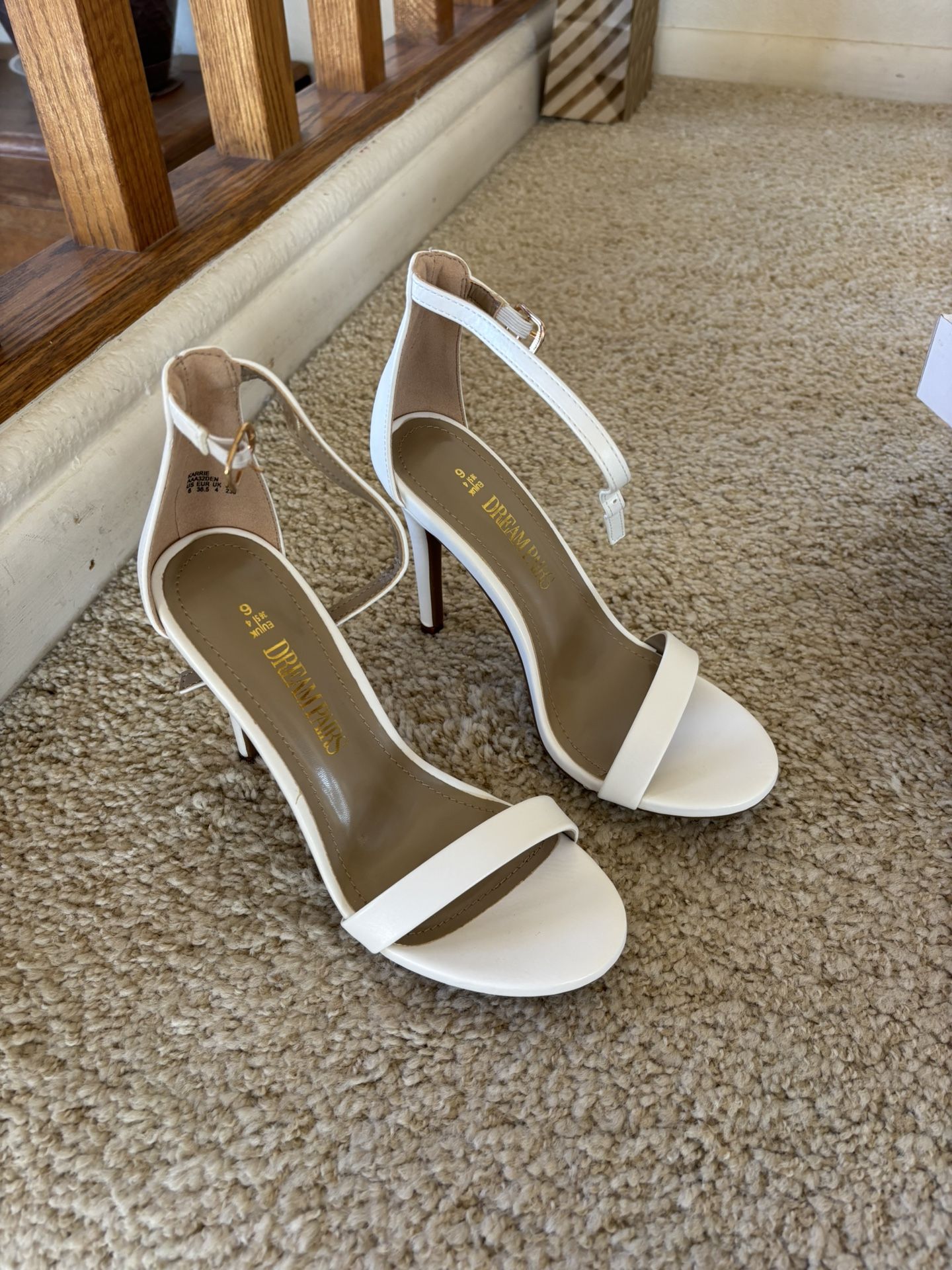 White Stiletto Heels (6.5)