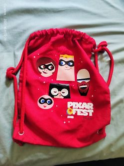 Disney Parks Pixar Pier Incredibles Character Cinch Backpack