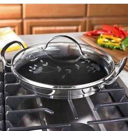 PRINCESS HOUSE CULINARIO SERIES HEALTHY COOKWARE 9” ROUND GRIDDLE-BRAND $98 (no box)