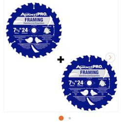 2 Blade Pack of Avanti Pro 7 1/4” Circular Saw Blades 24T