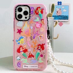 Disney Princess x Casetify Mermaid Stickermania glitter iphone 13 pro max case