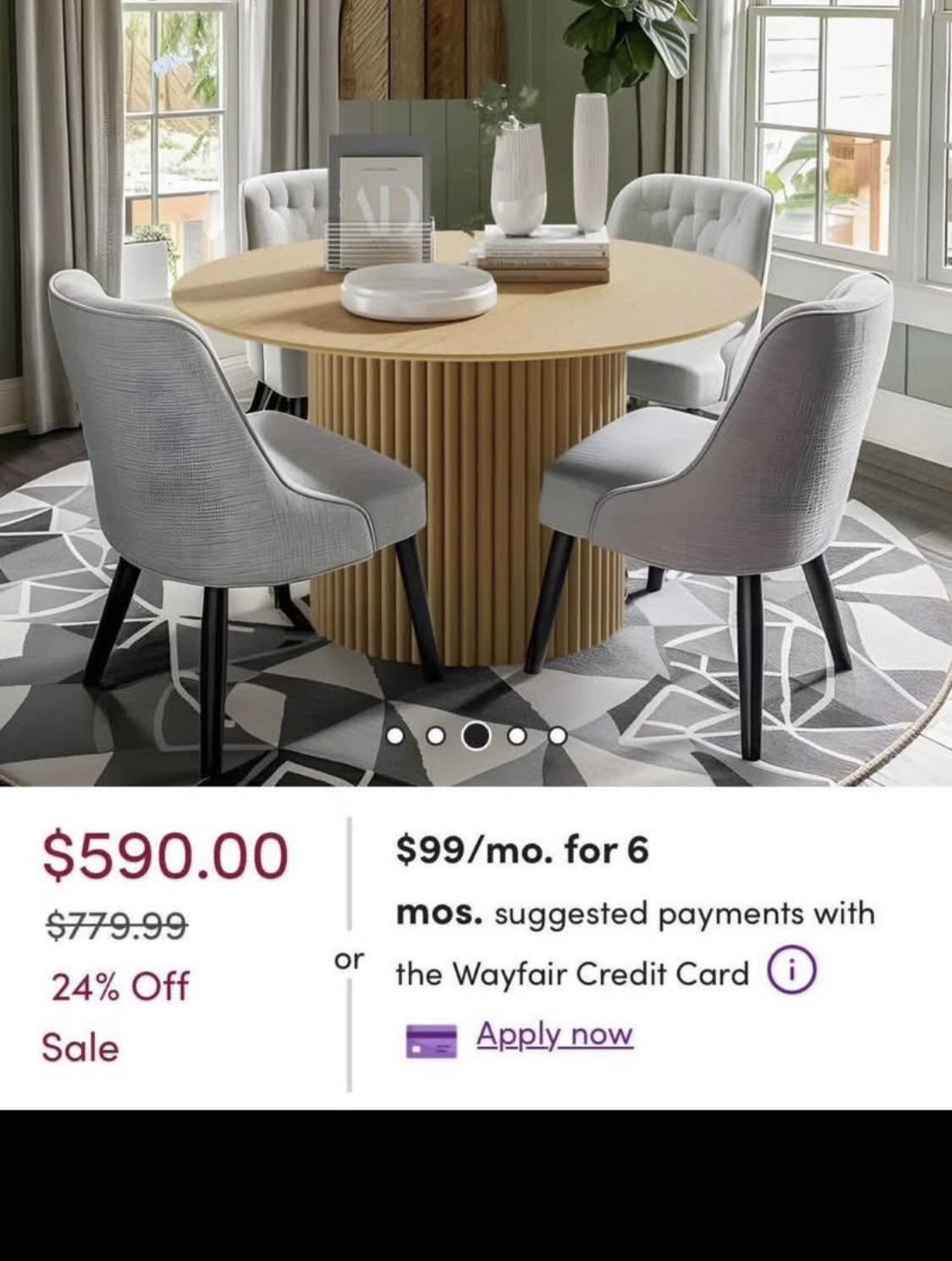 Contemporary Farmhouse Dining Table - New