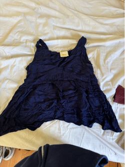 Dark blue babydoll top