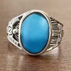 Sterling Silver Turquoise Ring Size 9