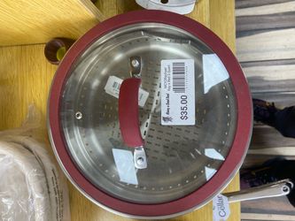 Rachael Ray 3 Quart Red Glass Lid