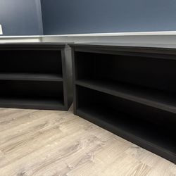 Set Of 2 Solid Wood Shelves