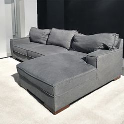 Free Delivery Grey Blue Sectional Couch 