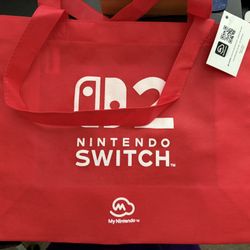 Authentic My Nintendo Switch 2 Launch Red Tote Bag Promotional Best Buy Rare