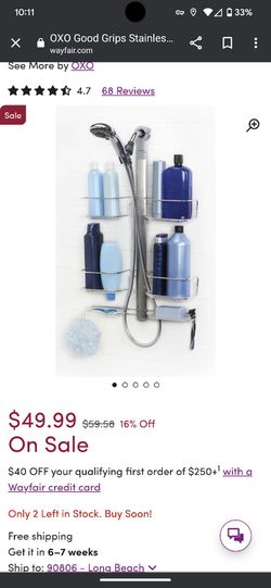Oxo Good Grips Aluminum Shower Caddy for Sale in Long Beach, CA