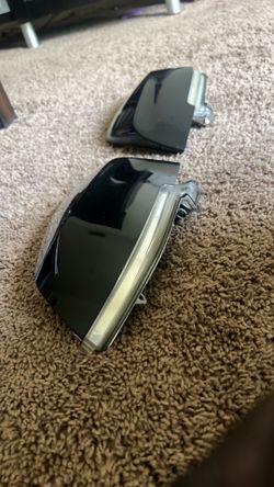 OEM BMW Left & Right Side Mirror Covers w/ LED Turn Signal Assemblies – Black – Pair