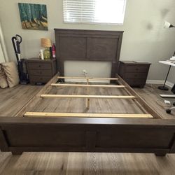 Living Spaces Panel Bed Frame & Headboard 