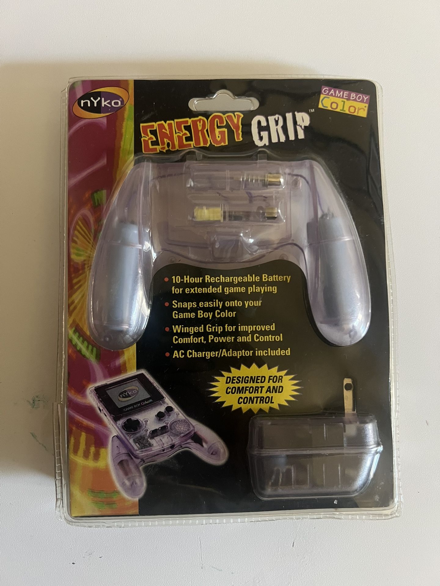 Nyko Energy Grip For Nintendo Game Boy Color Game System Atomic Purple Sealed
