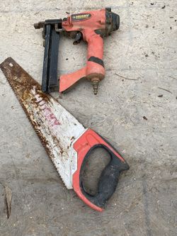 Husky Hand Saw And Air Stapler