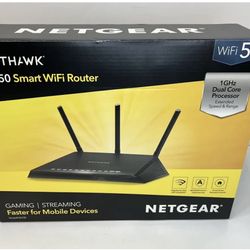 NETGEAR Nighthawk Smart Wi-Fi Router, - AC1750 Wireless Speed Up to 1750 Mbps