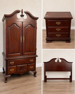 Tall Wood Armoire / Storage Cabinet – 78” High