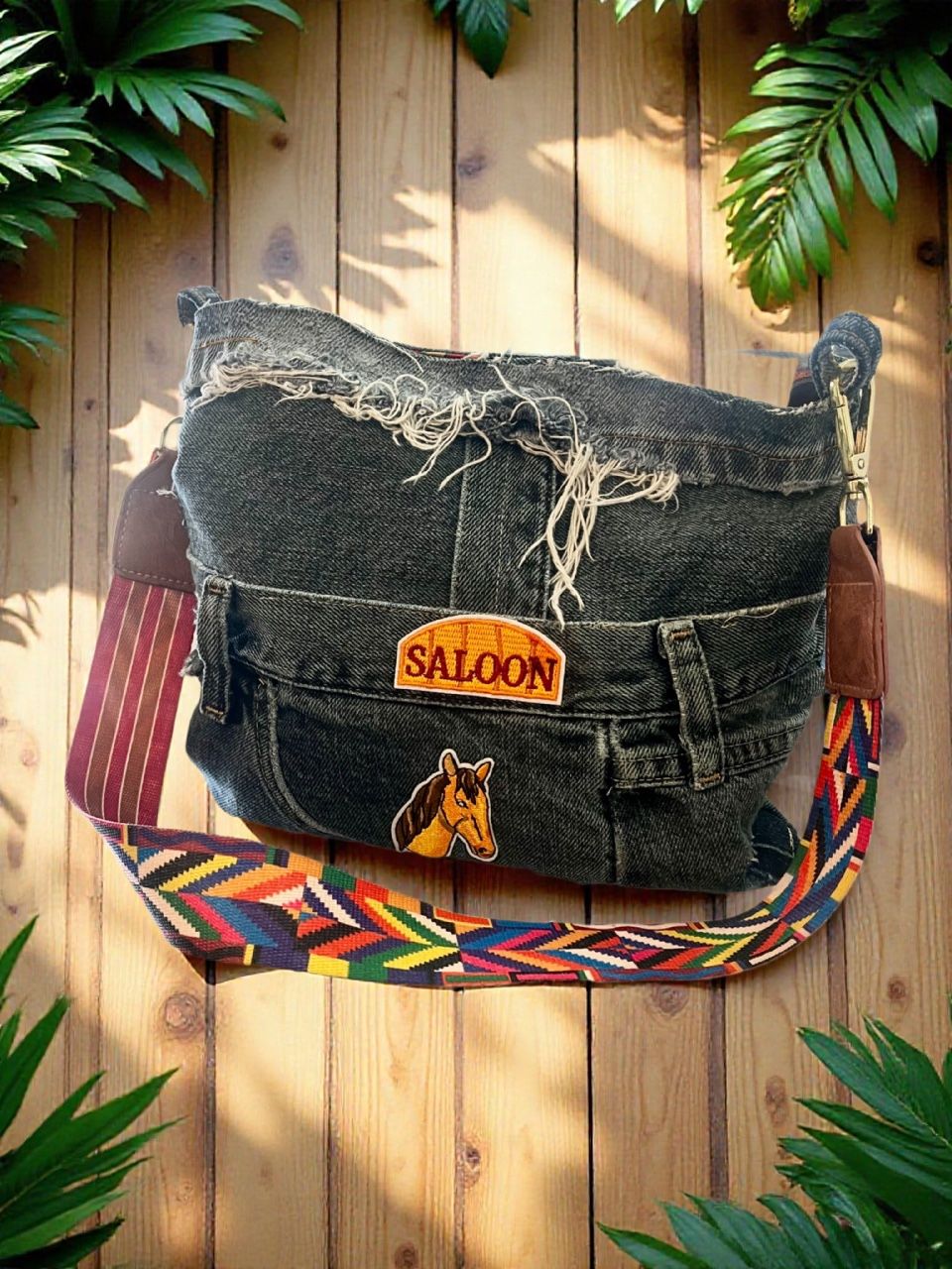 Repurposed Wrangler Cowboy Jean Bag