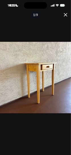 One Heavy Solid Pine Night Stand or Table with Drawer Imported from Thailand