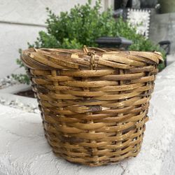 Woven Round Wicker Basket