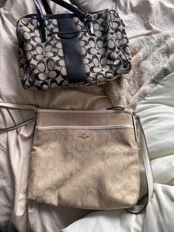 Coach Signature Handbag and Crossbody Bag