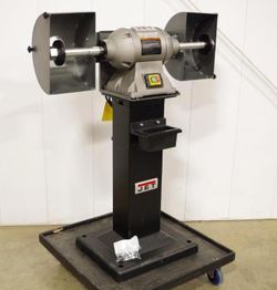 JET 12" Industrial Buffer w/ Dust Collection Shrouds & Stand, 2HP, 1PH, 230V, M/N IBG-12SSB