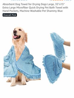 Dog towel navy blue