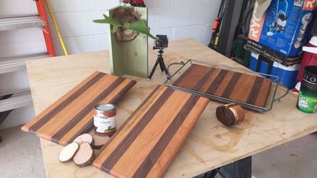Cutting boards , serving tray