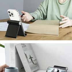 Cell Phone Stand For Desk Adjustable Phone Holder Foldable Desktop Dock Compatible With IPhone 14 Pro 14 Plus 13 12 Pro Max 11 SE XS XR 8 7 Samsung Ga