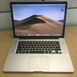 Apple MacBook Pro A1398 15.4" Laptop Quad Core i7 2.8Ghz 16GB RAM 512GB SSD Silver (Mid 2015) Retina