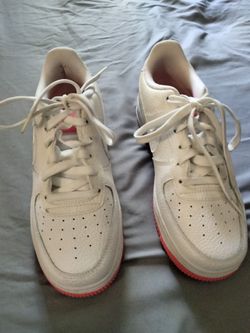 Nike Air Force 1 White Pink Sole Sneakers for girls size 4.5 youth