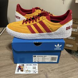 Size 8 mens - Adidas BAIT x One Punch Man Montreal Yellow Red White